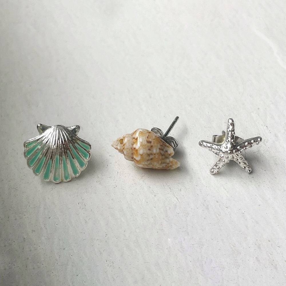 Seashell earrings set